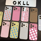 Cute Summer Polka Dot Case – Shockproof Glossy Cover with Camera Protection for iPhone 17 Pro Max