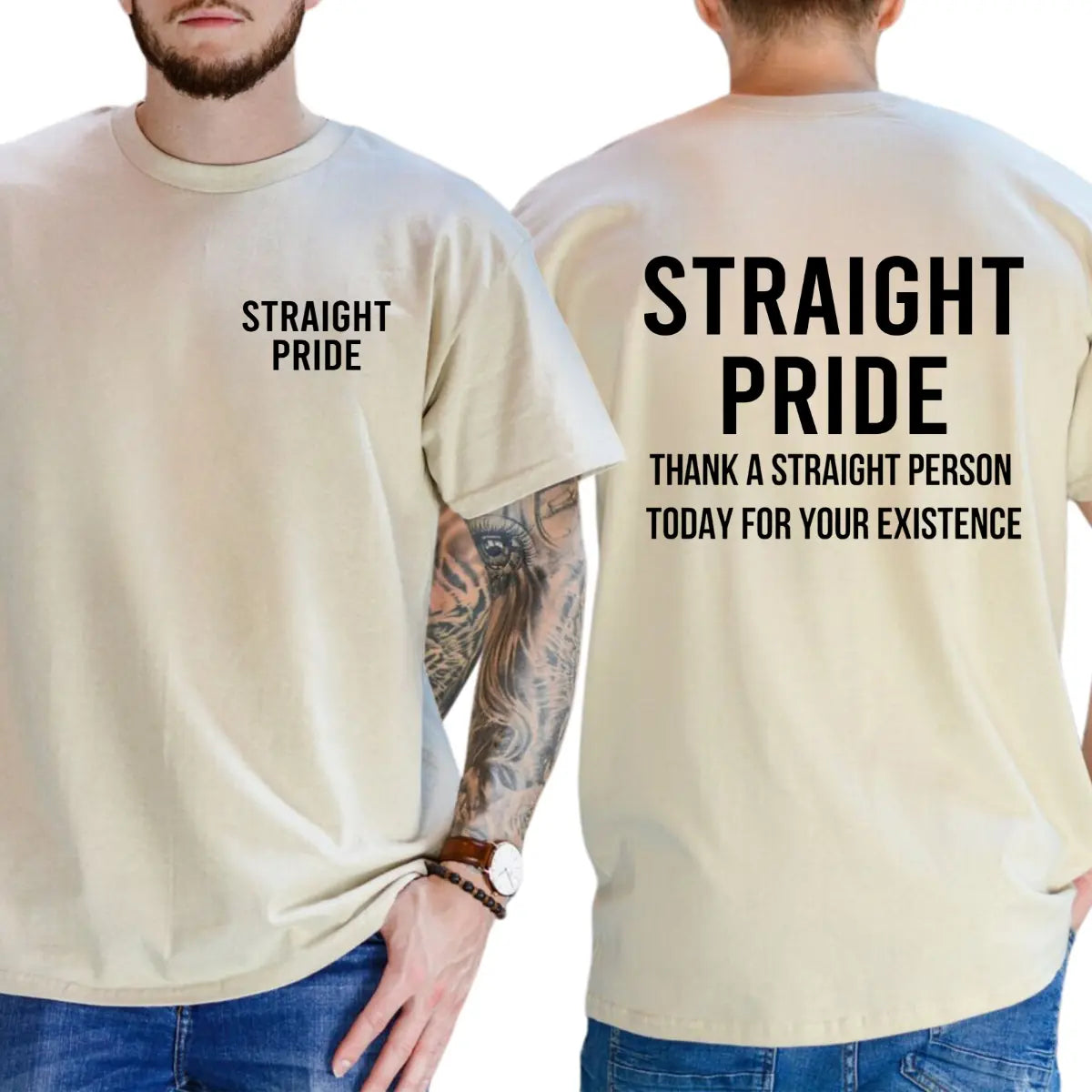 "Thank A Straight Person" Shirt | Funny Straight Pride Statement Tee
