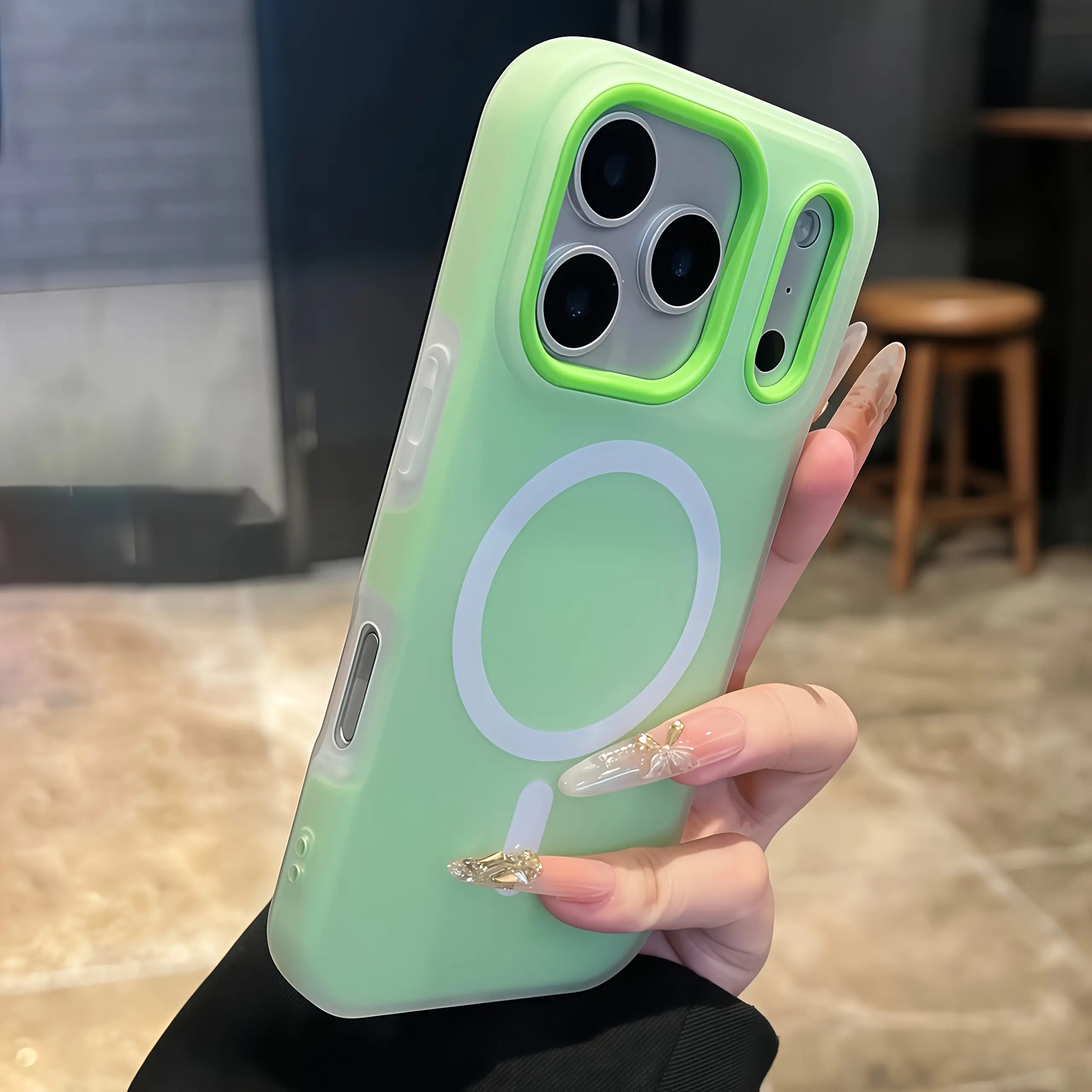 Luxury Candy-Colored 2-In-1 Magnetic Case for iPhone 17-11 Pro Max: Frosted Shockproof Wireless Charging Cover