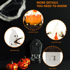 Ghosts Campfire Night Light – Plug-in Flicker Flame LED Wall Lamp
