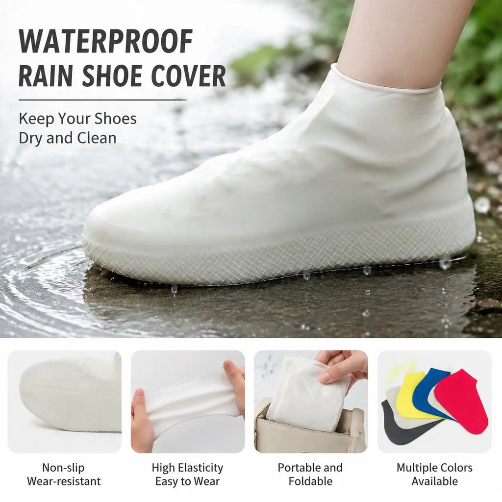 Waterproof Thickened Stretch Shoe Covers – Anti-Slip Wear-Resistant Overshoes for Rainy Days