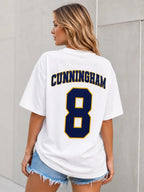Sophie Cunningham #8 Double-Sided Oversized Cotton Basketball Graphic Tee