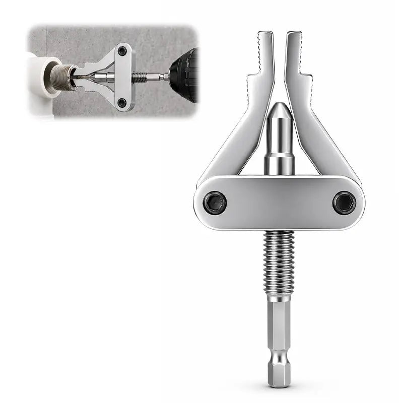 Universal Broken Pipe Thread Extractor Tool (1/2", 3/4", 1") – Drill-Powered Pipe Nipple Remover