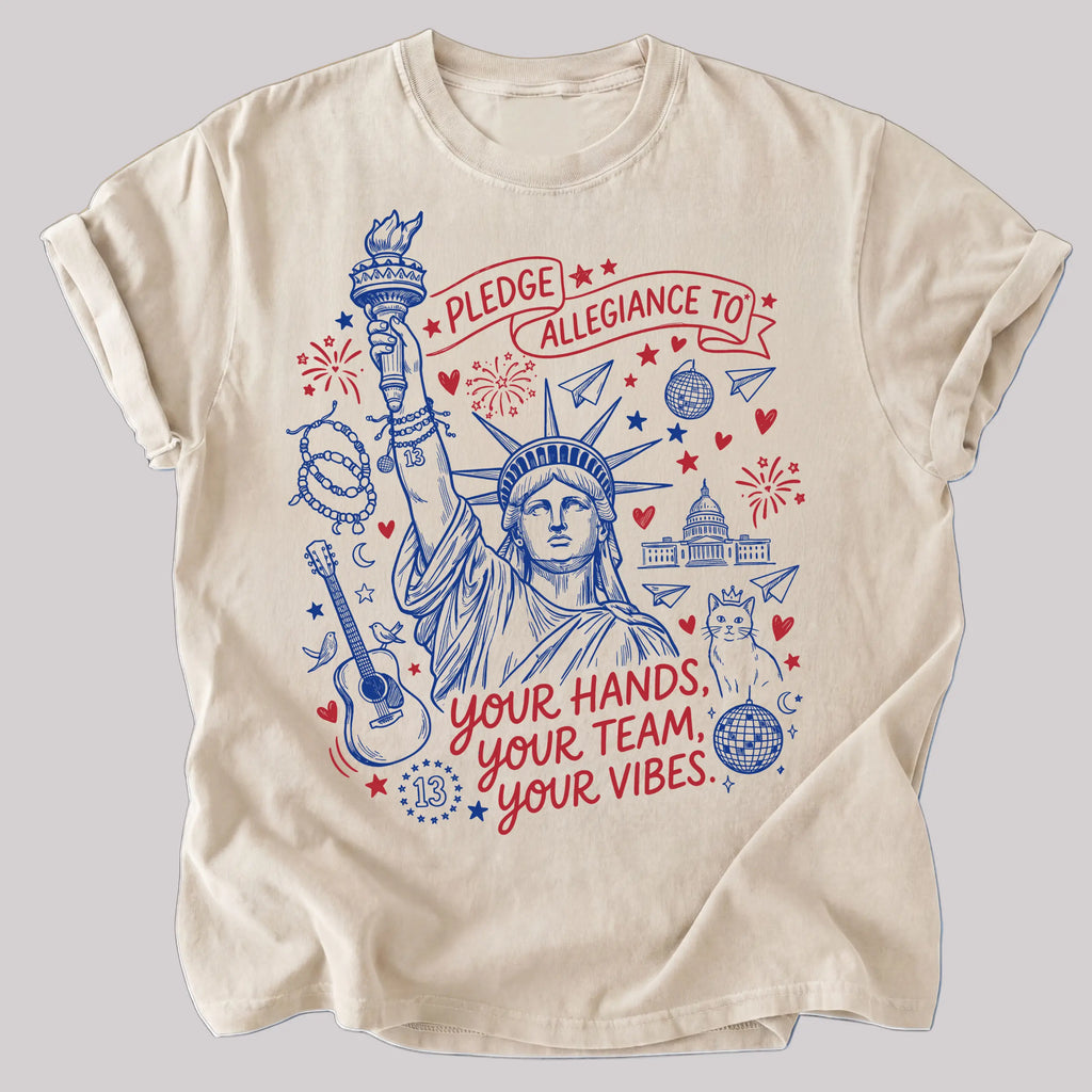 Pledge Allegiance To Your Hands Your Team Your Vibes Shirt, Sweatshirt, Hoodie