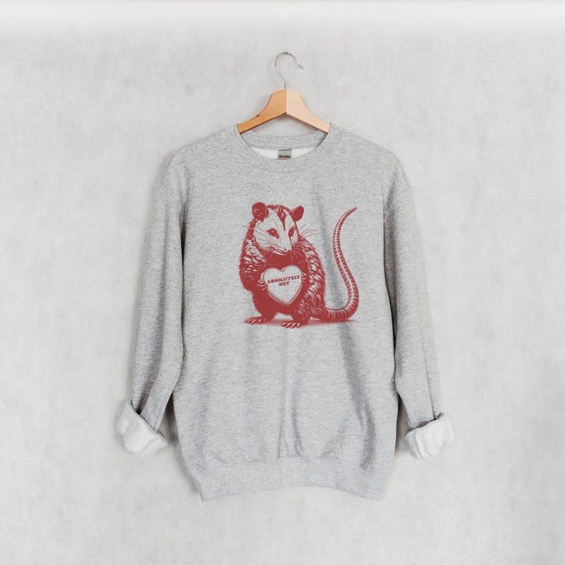 T-shirt"Absolutely Not" Possum Valentine's Sweatshirt | Funny Vintage Crewneck