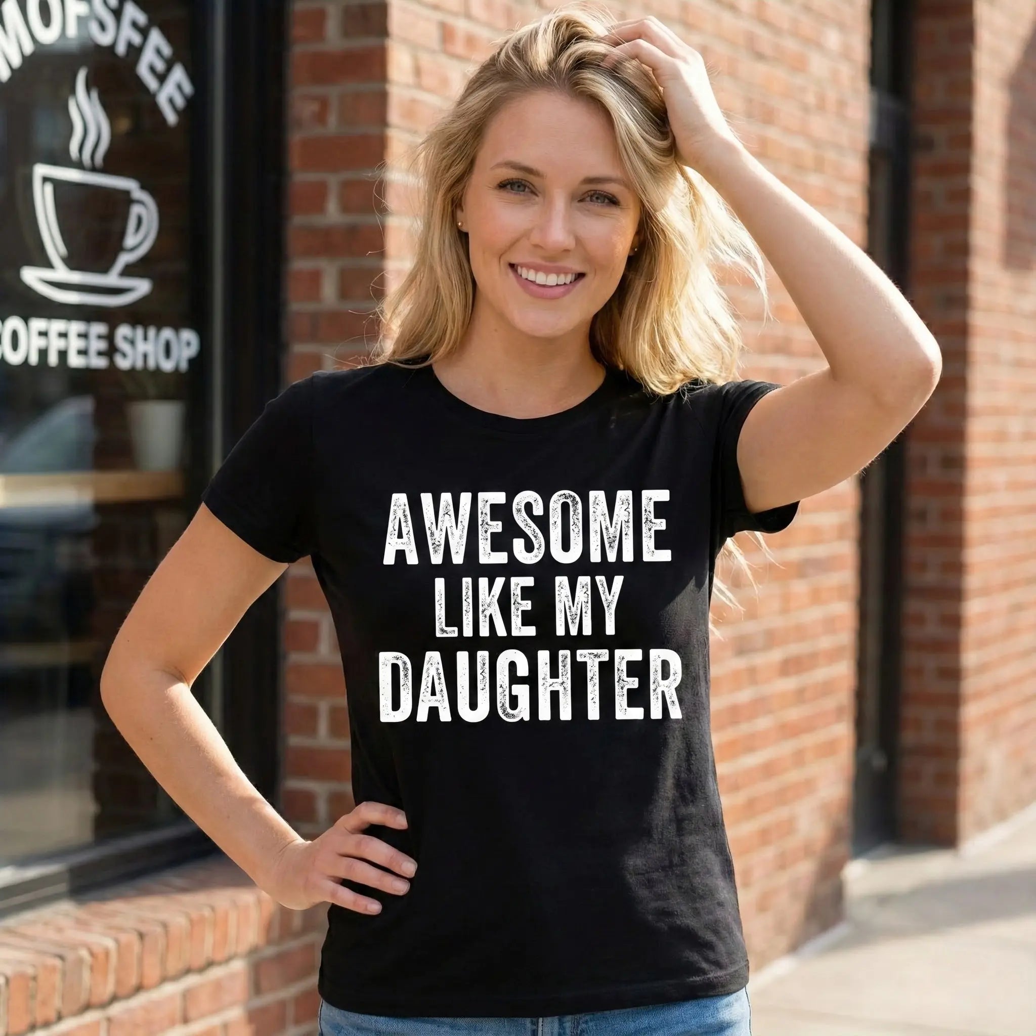 Comfort Colors Proud Dad Graphic Tee – Women's Round Neck Humor Shirt for Father's Day