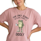 "Diddly Squat" Funny Frog Graphic Tee – Sarcastic Women Shirt