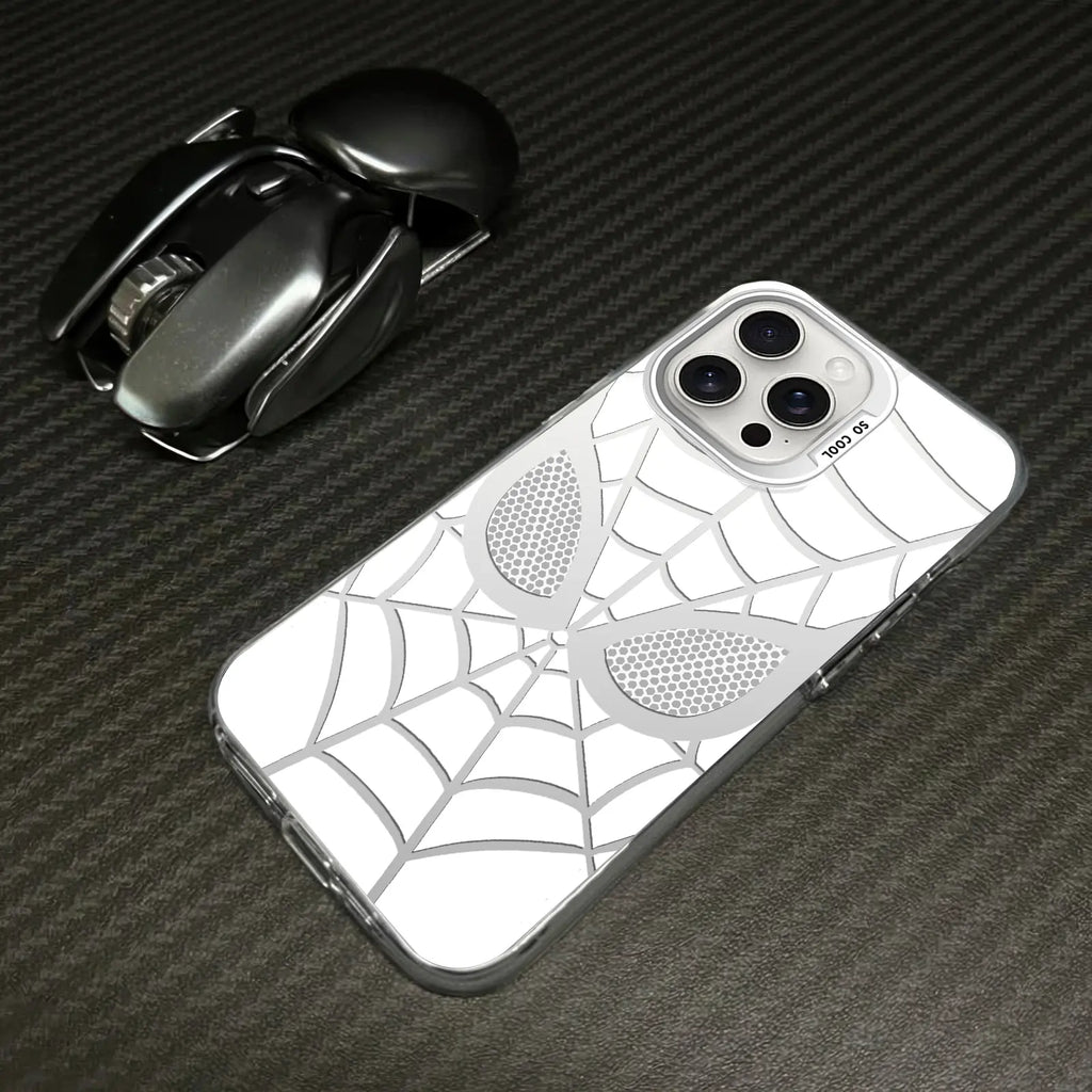 Classic Cool Grid Pattern IMD Laser Phone Case - Military Grade Anti-Drop Shell for iPhone