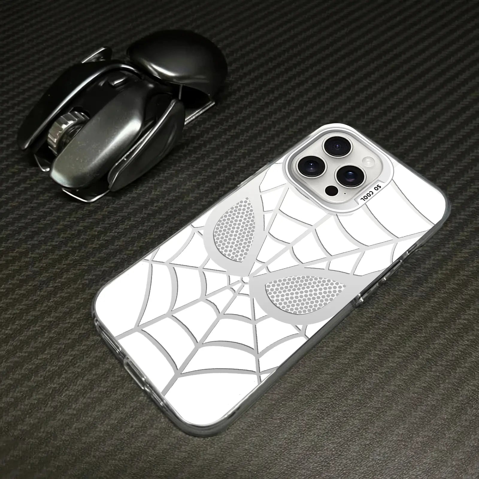 Classic Cool Grid Pattern IMD Laser Phone Case - Military Grade Anti-Drop Shell for iPhone
