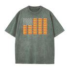 Hot Dog American Flag July 4th Patriotic Summer BBQ Funny T-Shirt