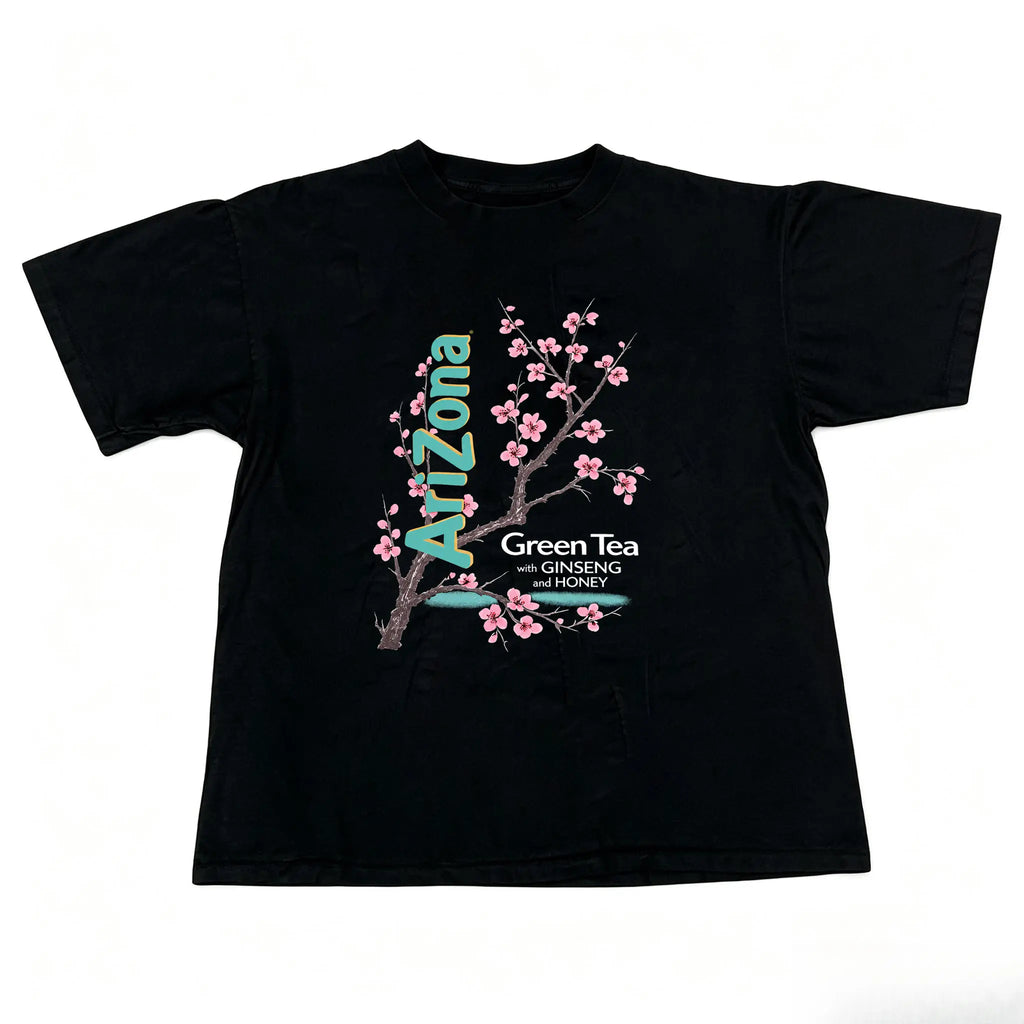 Vintage Arizona Green Tea Cherry Blossom Shirt – Retro Graphic Streetwear Tee
