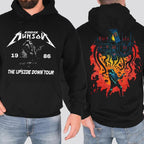 Retro Eddie Munson T-Shirt (2-seitig), Eddie Upside Down Grafik-Sweatshirt, Hoodie 