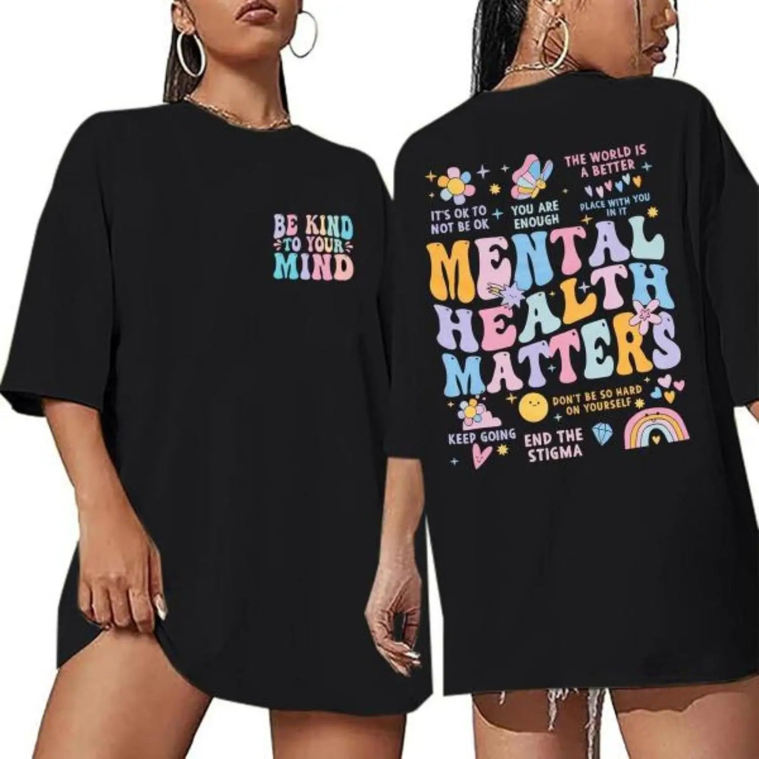 "Mental Health Matters" Shirt | Colorful Be Kind To Your Mind Tee