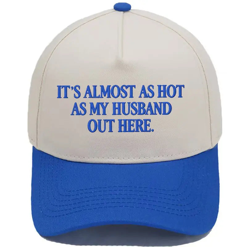 Funny "Almost As Hot As My Husband" Hat – Retro Two-Tone Snapback Cap