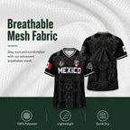 2026 Mexico Retro Soccer Jersey – White & Red Guadalupe, Sugar Skull & Aztec Calendar Football Shirt