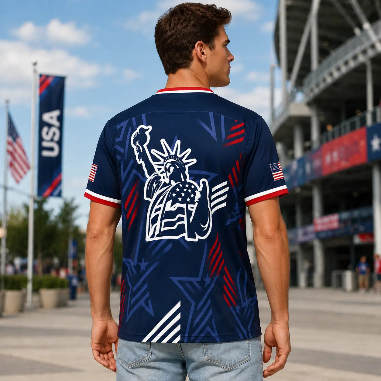 Comfort Colors USA 250th Anniversary Baseball Jersey – Vintage 1776–2026 Patriotic Flag Shirt