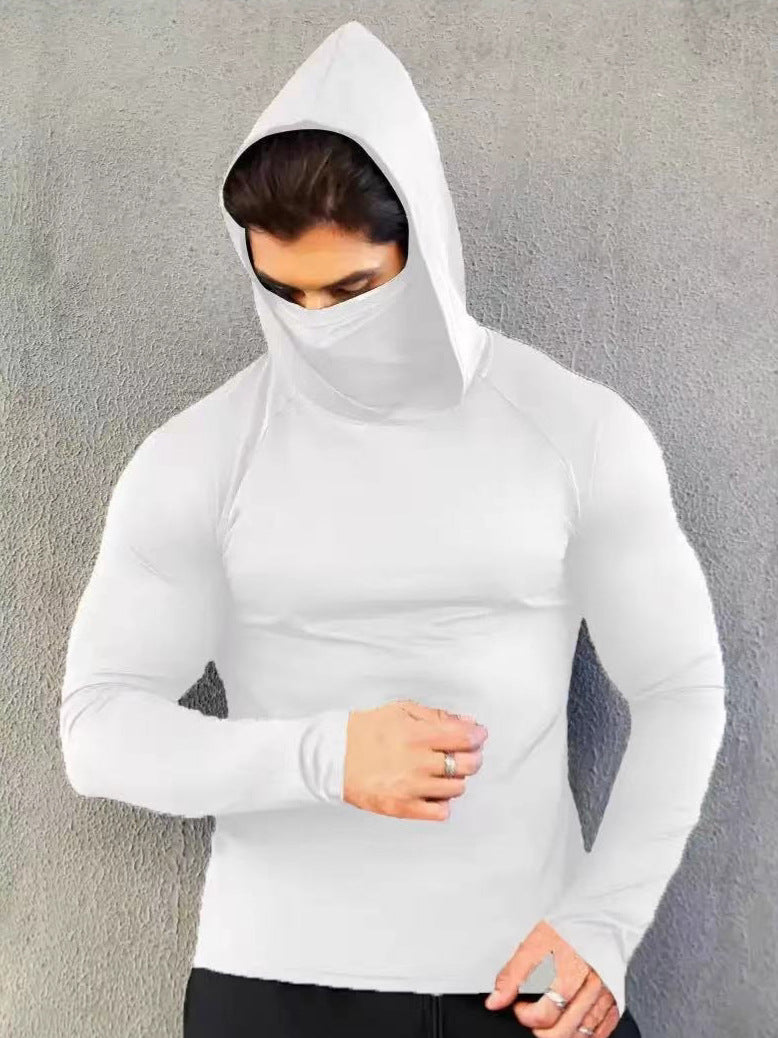 Men's Lightweight UPF Sun Protection Hoodie Pullovers – Quick-Dry Hooded Shirts with Face Mask