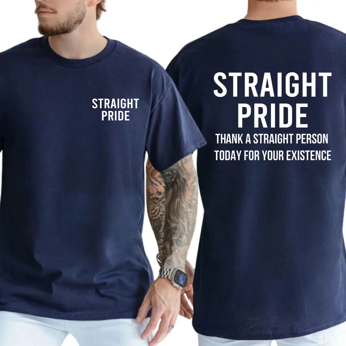 "Thank A Straight Person" Shirt | Funny Straight Pride Statement Tee