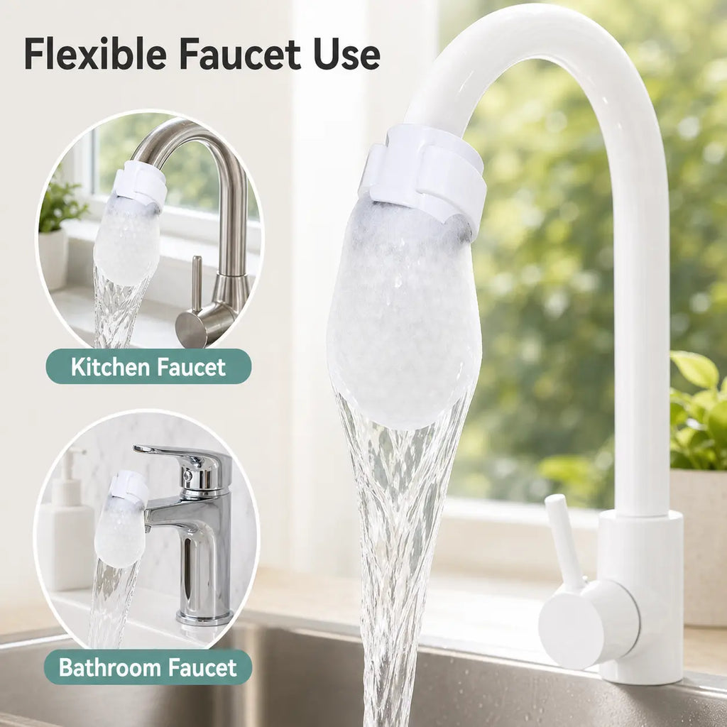 Faucet Cotton Sediment Filter Sock Bags – 50 Pack Splash-Reducing Tap Water Strainer
