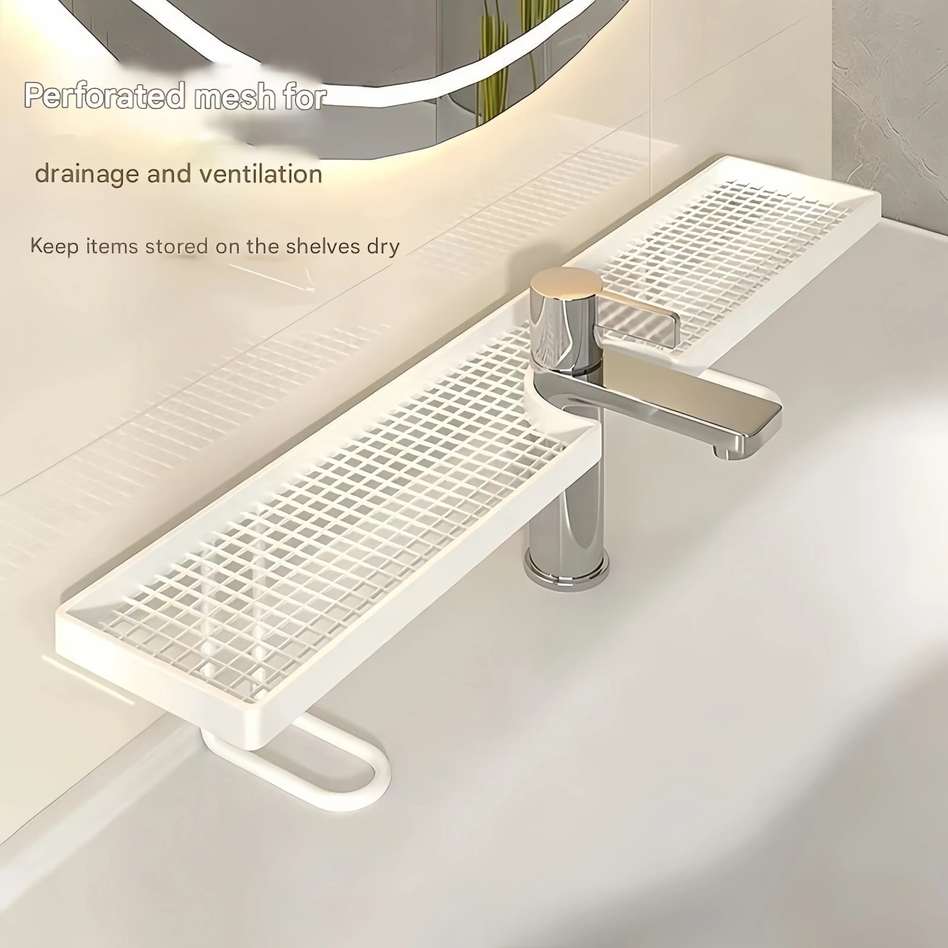 Minimalist Luxury Multi-Purpose Storage Rack for Bathroom & Kitchen