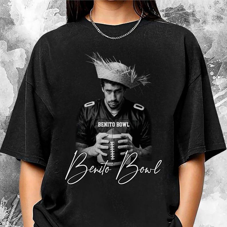 Comfort Colors B Bunny Football Shirt, Bad Benito Shirt, Bunny Bowl Retro 90s Shirt, Bowl 2026 Halftime Show Shirt