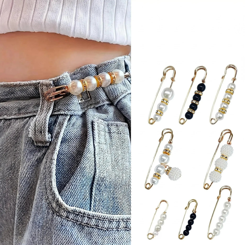 16-Piece Pearl Brooch Pin Set - Decorative Mixed-Style Fasteners for Cardigans & Dresses