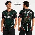 2026 Mexico Eagle Warrior V-Neck Soccer Jersey, Aztec Calendar Graphic Short Sleeve Fan Tee