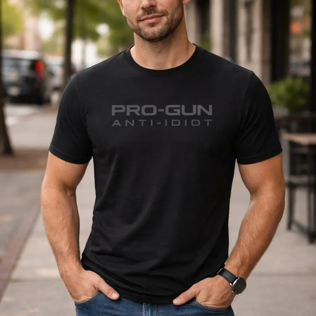 "Pro-Gun Anti-Idiot" T-Shirt | Vintage Washed Pro-2A Tactical Tee