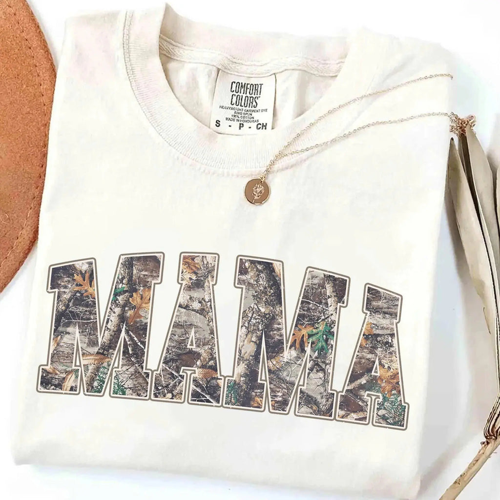 "Camo Mama" Comfort Colors® Tee: Unique Hunting Inspired Mother's Day Gift