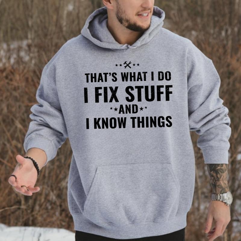"I Fix Stuff & I Know Things" Shirt | Funny Blue Collar Mechanic Tee