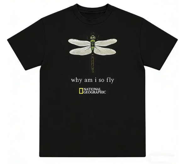 National Geographic  with dragonfly graphic tee