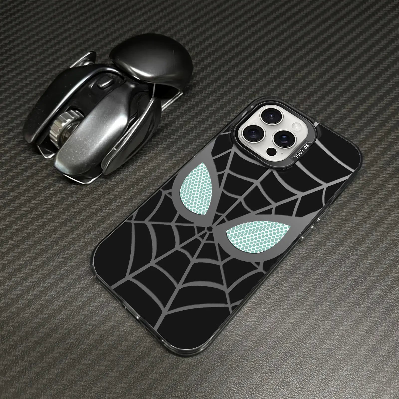 Classic Cool Grid Pattern IMD Laser Phone Case - Military Grade Anti-Drop Shell for iPhone