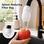 Faucet Cotton Sediment Filter Sock Bags – 50 Pack Splash-Reducing Tap Water Strainer
