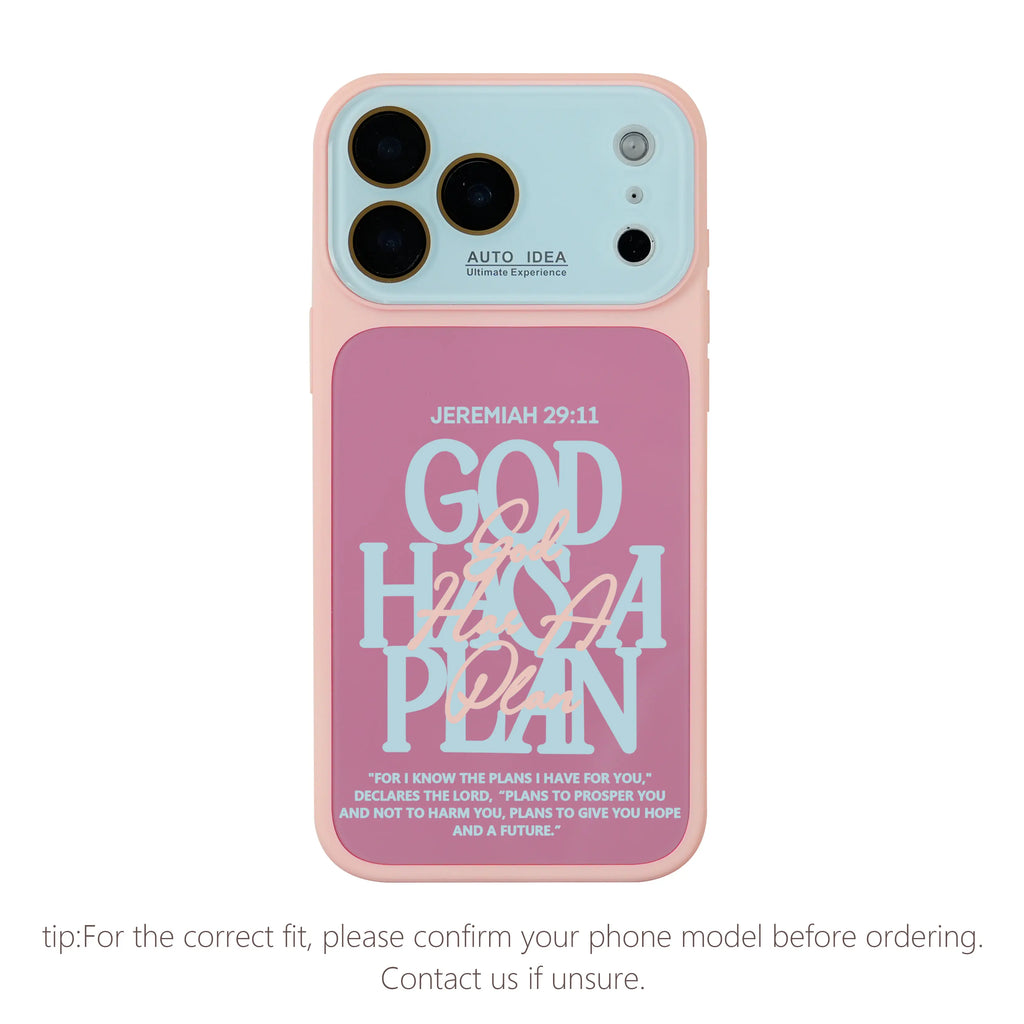 Jeremiah 29:11 Christian Bible Verse Color Block Phone Case for iPhone 17 Pro Max – Dual-Layer TPU-PC Protective Shell with Raised Camera Guard