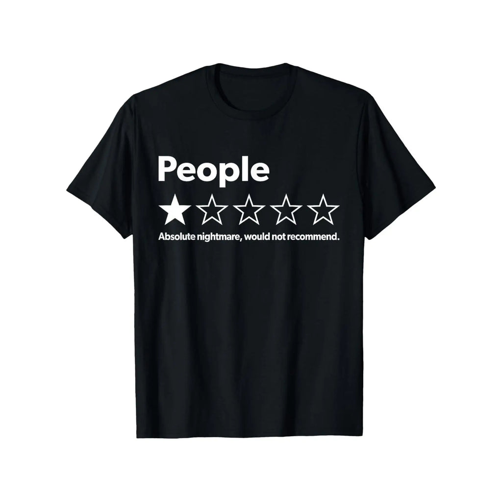 Funny "Absolute Trash" One Star Review T-Shirt -  Black Short Sleeve Tee