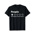 Funny "Absolute Trash" One Star Review T-Shirt -  Black Short Sleeve Tee