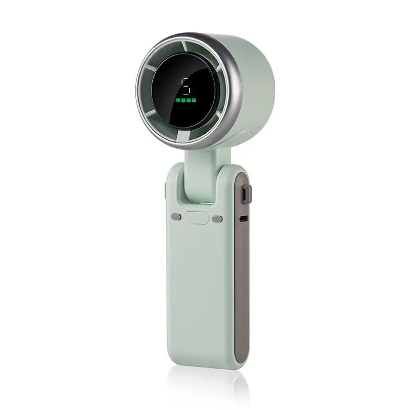 5-Speed Portable Turbo Handheld Fan: 12H Long-Life Battery for Travel & Beach