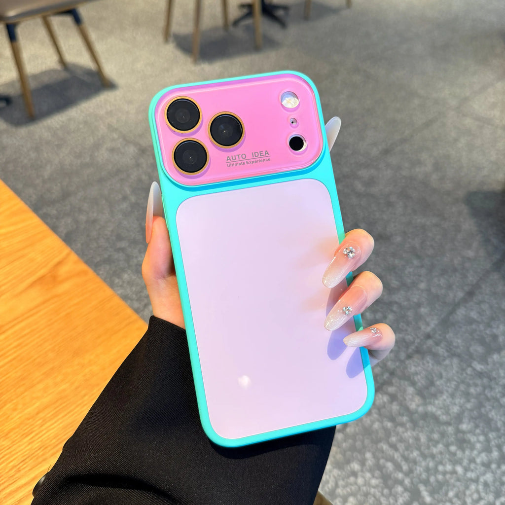 Dopamine Color Block Phone Case – Soft Shockproof Aesthetic Cover for iPhone 17 Pro Max
