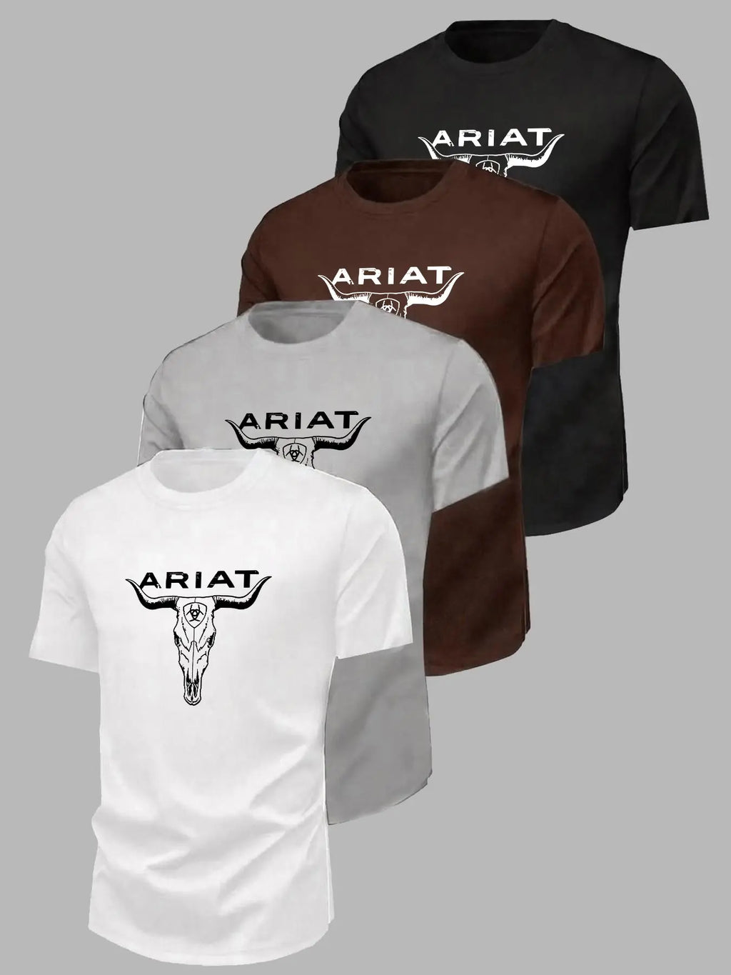 Western Bull Head Graphic Streetwear T-Shirt