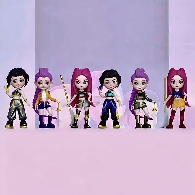 6pc K-Pop Idol Figurine Set | Mini Anime Style Model Toys for Collection