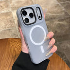 Luxury Candy-Colored 2-In-1 Magnetic Case for iPhone 17-11 Pro Max: Frosted Shockproof Wireless Charging Cover