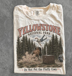 Do Not Pet The Fluffy Cows Tee – Yellowstone National Park Camp Family Vacation Shirt