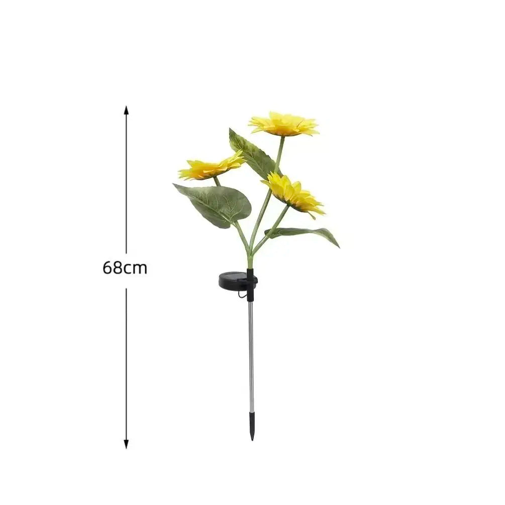 Solar Powered LED Sunflower Garden Lights (Waterproof Outdoor Decor)