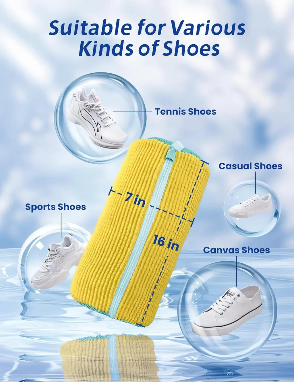 Protective Mesh Laundry Shoe Washing Bag for Washing Machines
