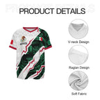 2026 Mexico Aztec Calendar Style Soccer Jersey - Men's V-Neck Football Shirt for Fans & Players