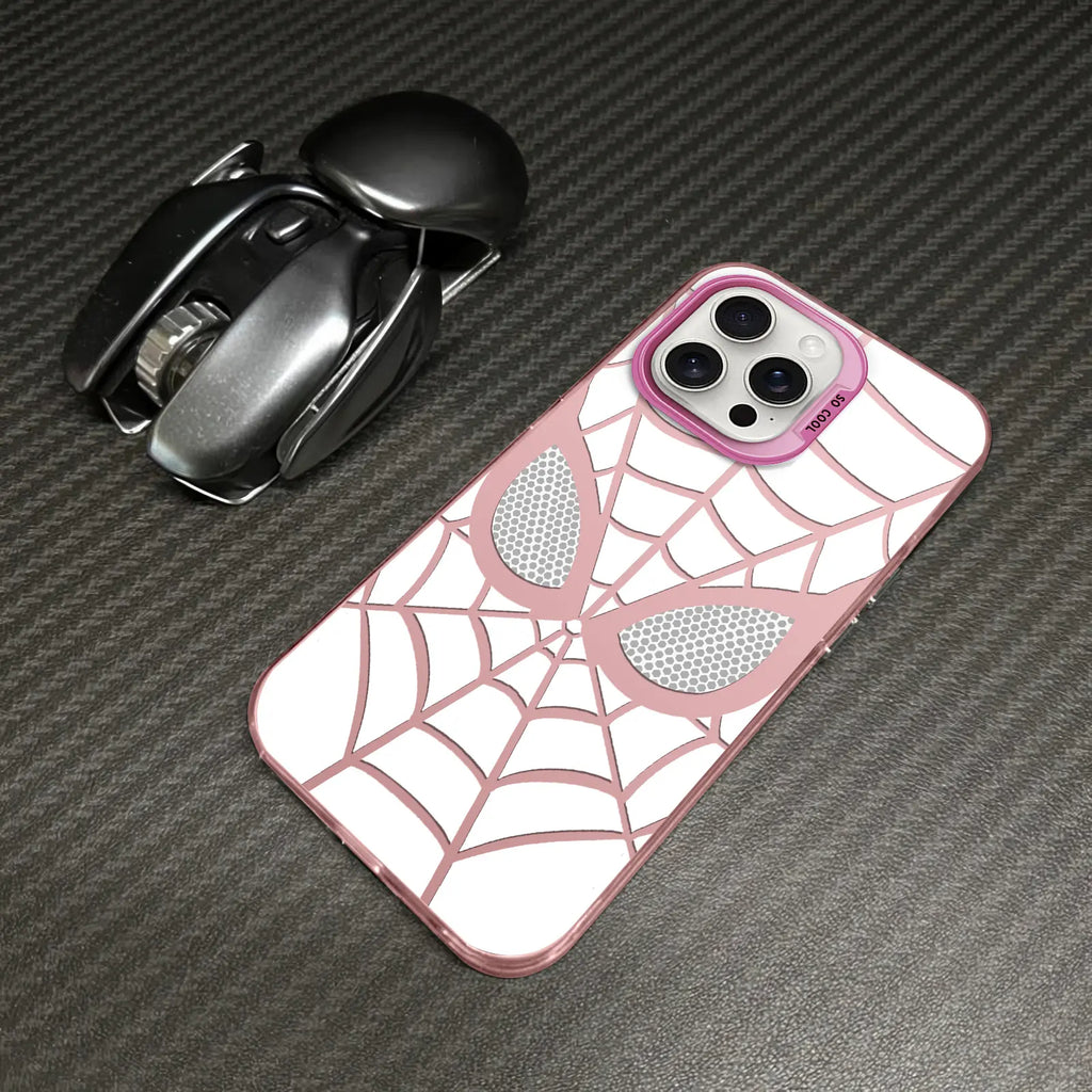 Classic Cool Grid Pattern IMD Laser Phone Case - Military Grade Anti-Drop Shell for iPhone
