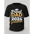 Class of 2026 Proud Dad Tee: 220gsm Heavyweight Cotton Graduation Gift