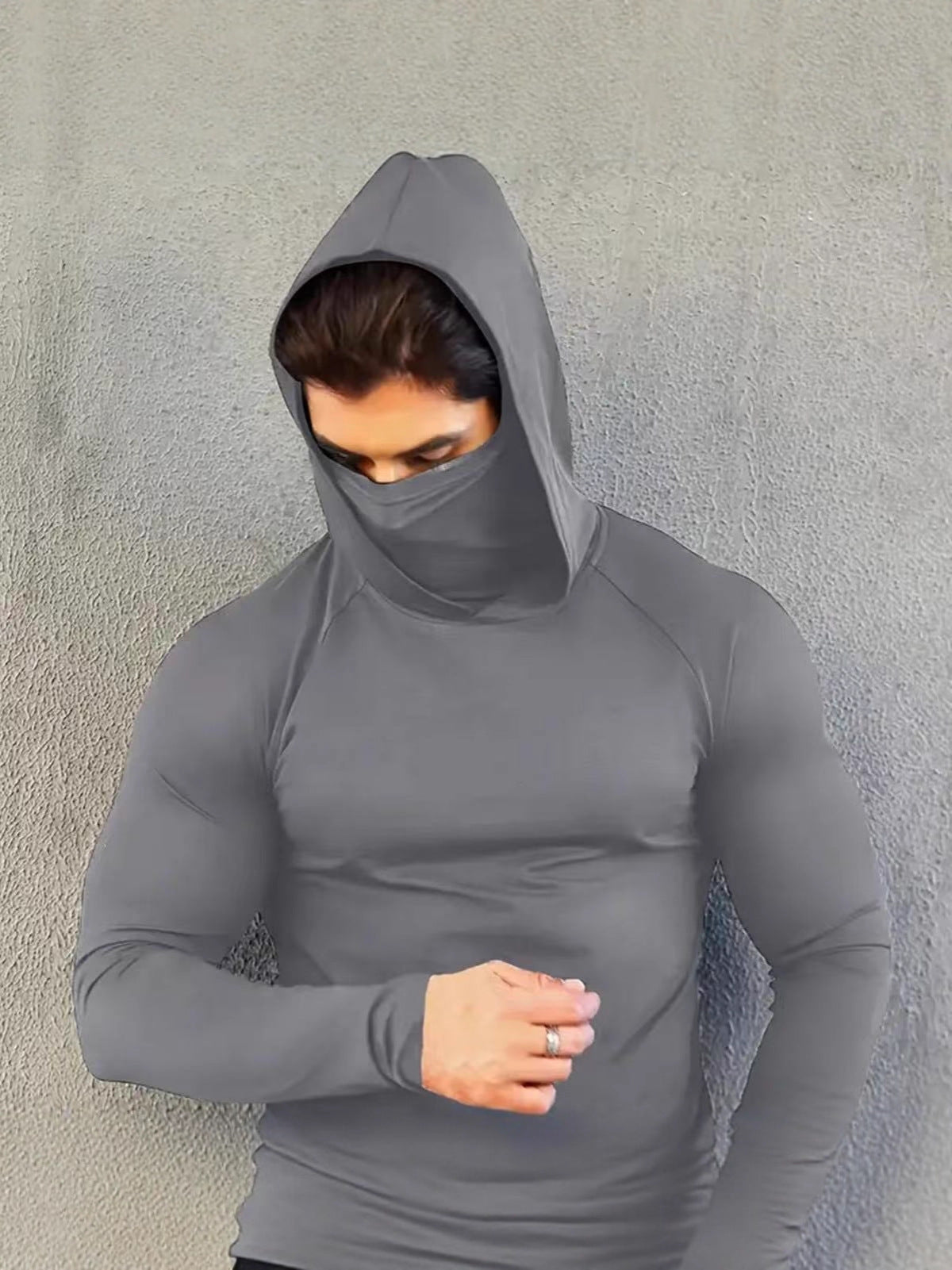 Men's Lightweight UPF Sun Protection Hoodie Pullovers – Quick-Dry Hooded Shirts with Face Mask