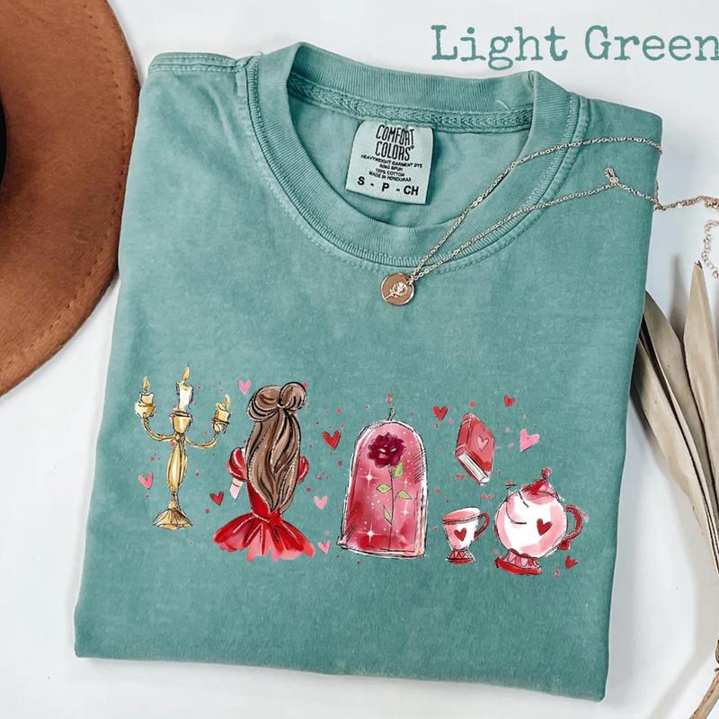 Fairy Tale Valentine Graphic Tee, Tale as Old as Time Shirt, Girly Aesthetic Girls Trip Tee Love Outfit Womenswear Cotton