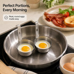 Stainless Steel Egg Poacher with Hanging Hook – Easy-Clean Kitchen Steamer (1-Pack)